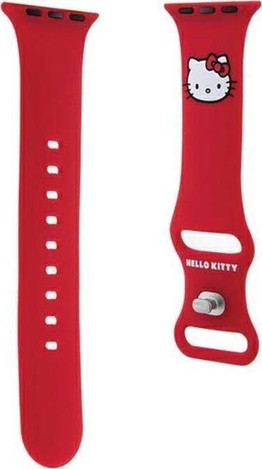 Rrip ore Hello Kitty për Apple Watch, silikon, i kuq