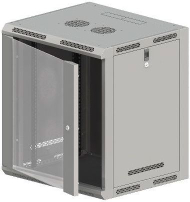 Kabinet muri Q Lantec 19" 15U, derë xhami, ngjyrë e zezë