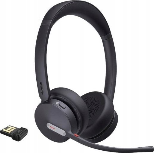 Kufje wireless Yealink BH70, binaurale on ear, Bluetooth 5.2, USB A, të zeza, MS Teams
