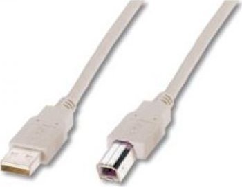 Kabllo Digitus USB-A - USB-B, 5m, bezhë