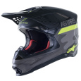 Helmetë motokrosi Alpinestars Supertech S-M10 Limited Edition AMS, off-road, madhësia XL, gri e bardhë e zezë me të verdhë fluoreshente