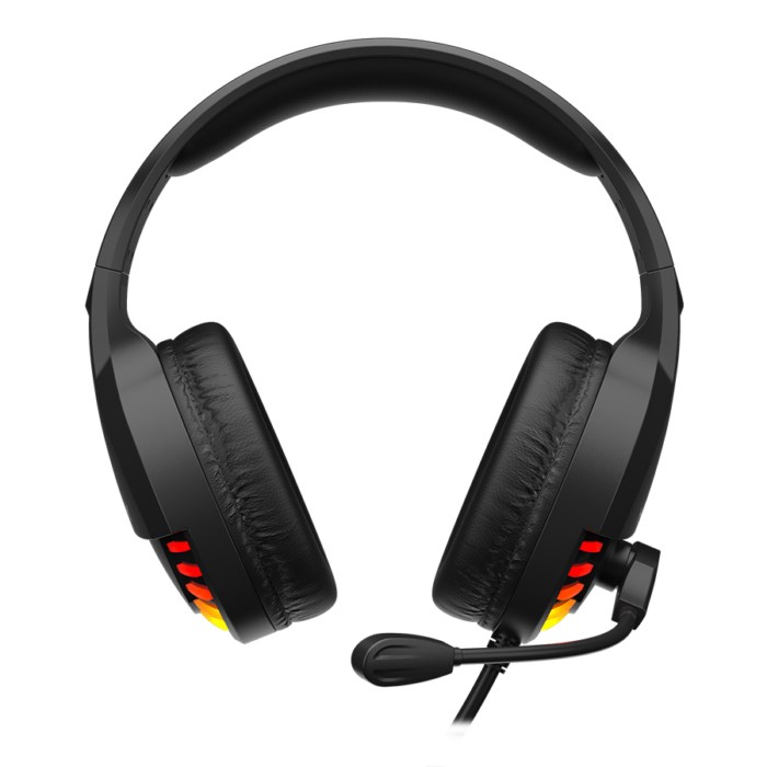 Kufje Krux Fizz RGB, me kabllo, të zeza