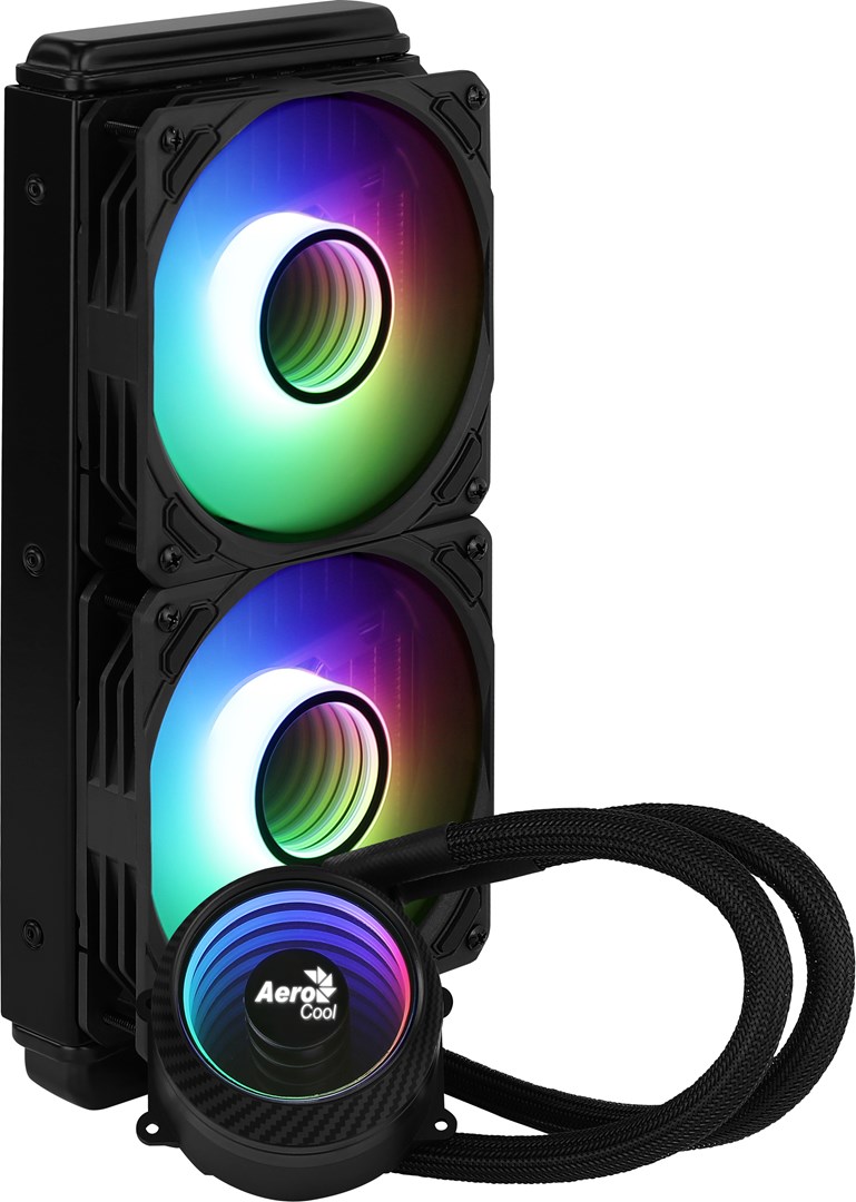Ftohës me ujë Aerocool Mirage L240, 240mm, ARGB, i zi