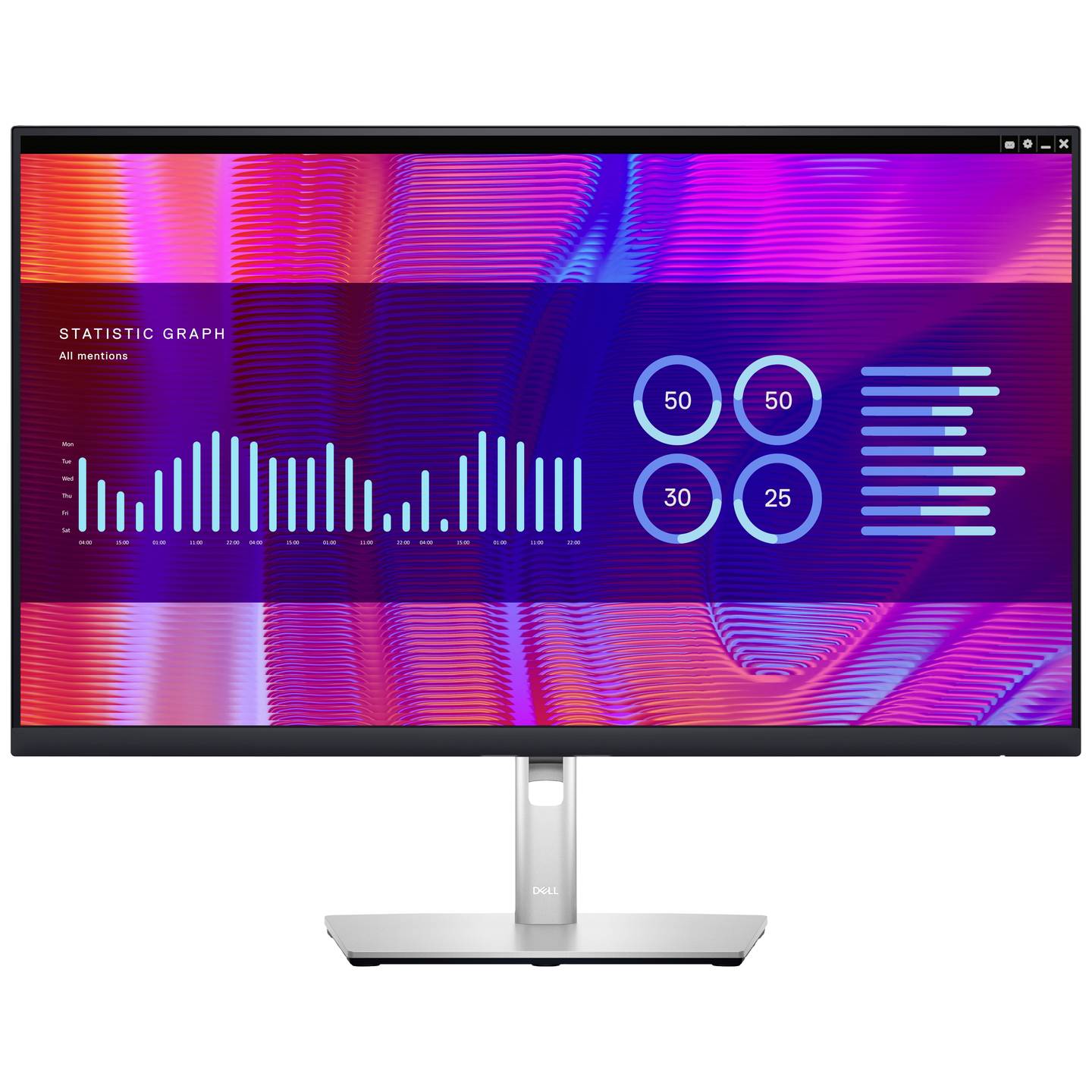 Monitor Dell P2723DE, 27'', QHD, 2560 x 1440, i zi/argjendtë 