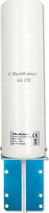 Antena e jashtme 4G LTE Qoltec DUAL, 5 dBi, omnidireksionale, e bardhë
