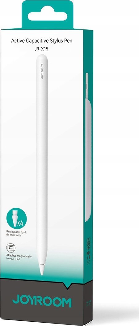 Stilus për tablet Joyroom JR-X15, aktiv, 130mAh, USB-C, i bardhë
