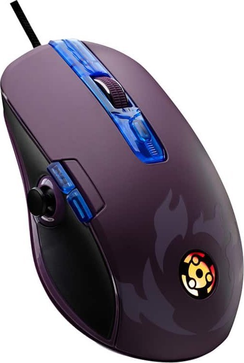 Mouse gaming Lexip Naruto Shippuden Madara Destruction, joystick anësor, skates qeramike, i zi