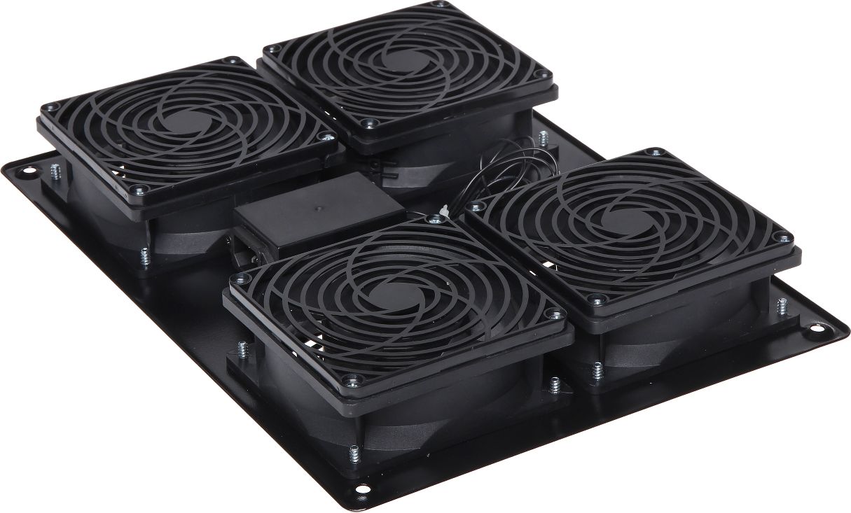 Панел за ладење за RACK кабинет Delta A19-4W, 4 вентилатори, 230V AC, црн