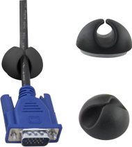 Organizues për kabllo Esperanza, 6 copë, të zeza