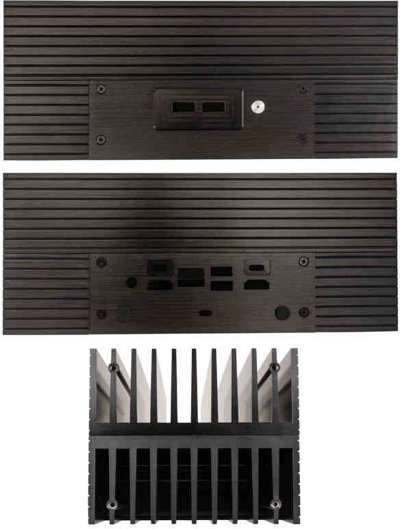 Kuti kompjuterike Akasa Turing TN A-NUC68-M1B, për Intel NUC 11, ftohje pasive, alumini, e zezë