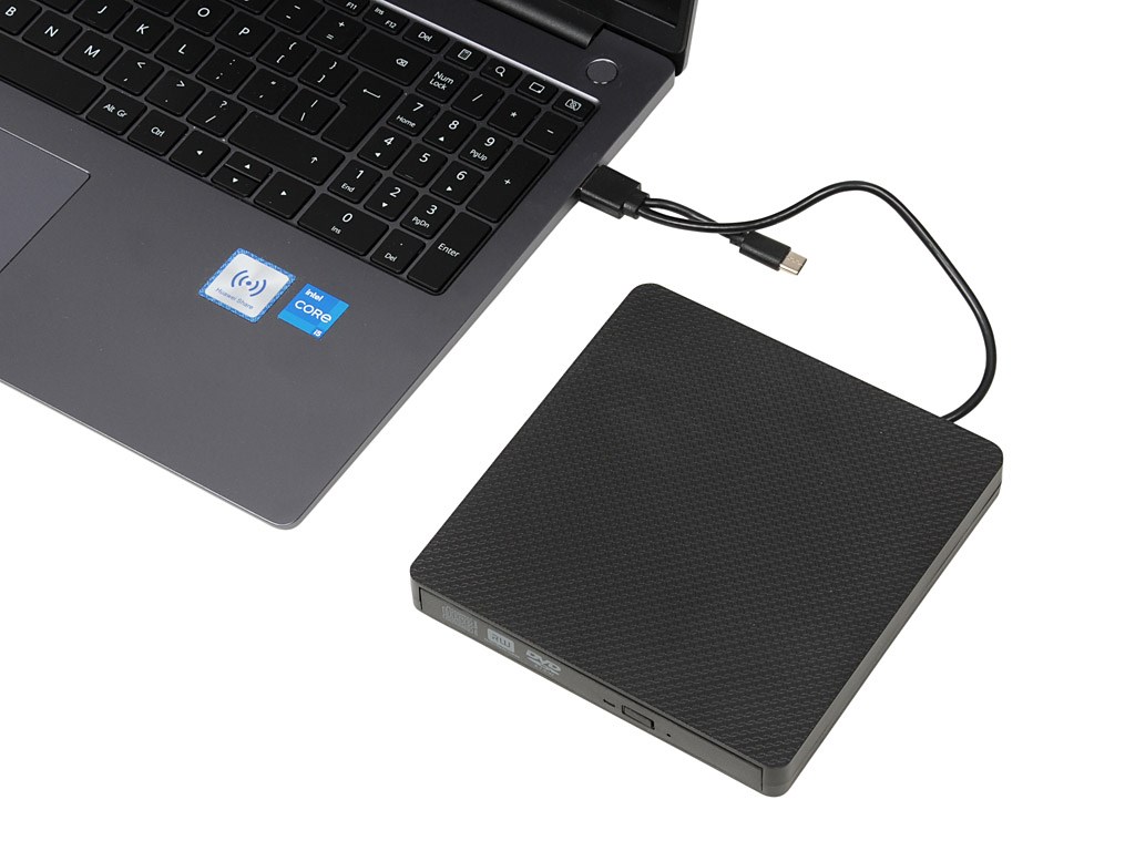 Disk optik i jashtëm iBOX DVD RW IED03, USB, 24x CD, 8x DVD, i zi