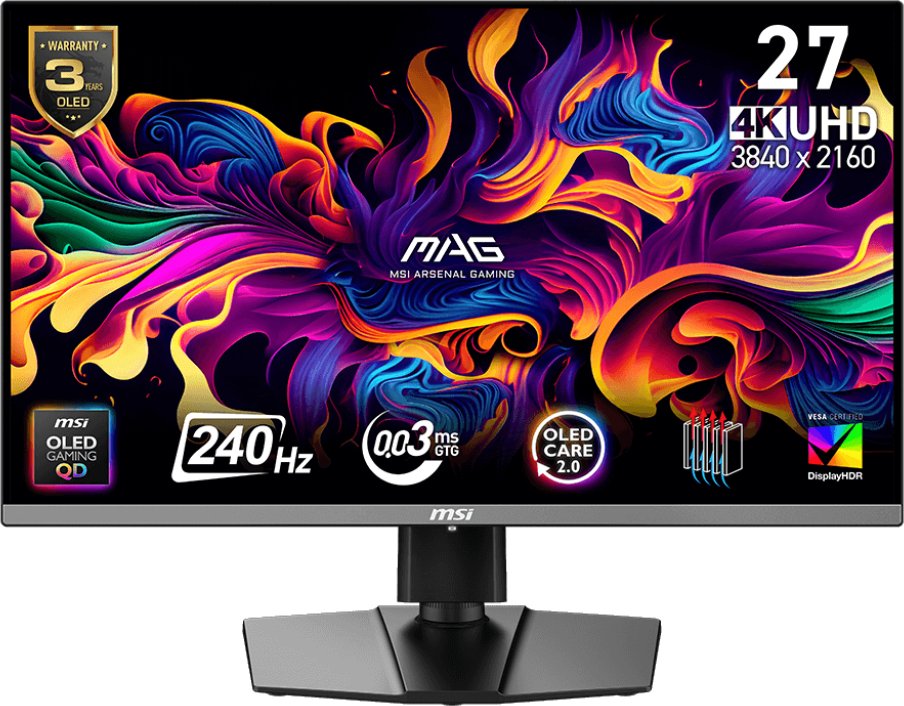 Монитор MSI MAG 272UP X24, 27", QD OLED, црн