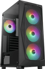 Kase kompjuteri Aerocool Falcon ARGB, mid tower, xham i temperuar, e zezë