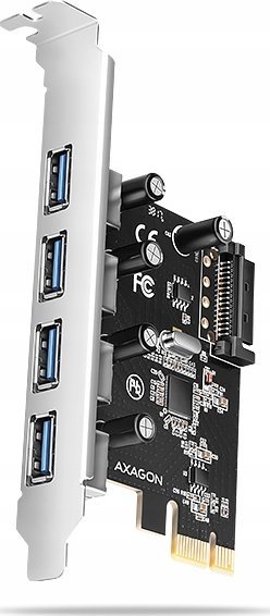 Kartë zgjeruese AXAGON PCEU-430RS, PCIe 4.0 x1, 4x USB 3.0, e zezë