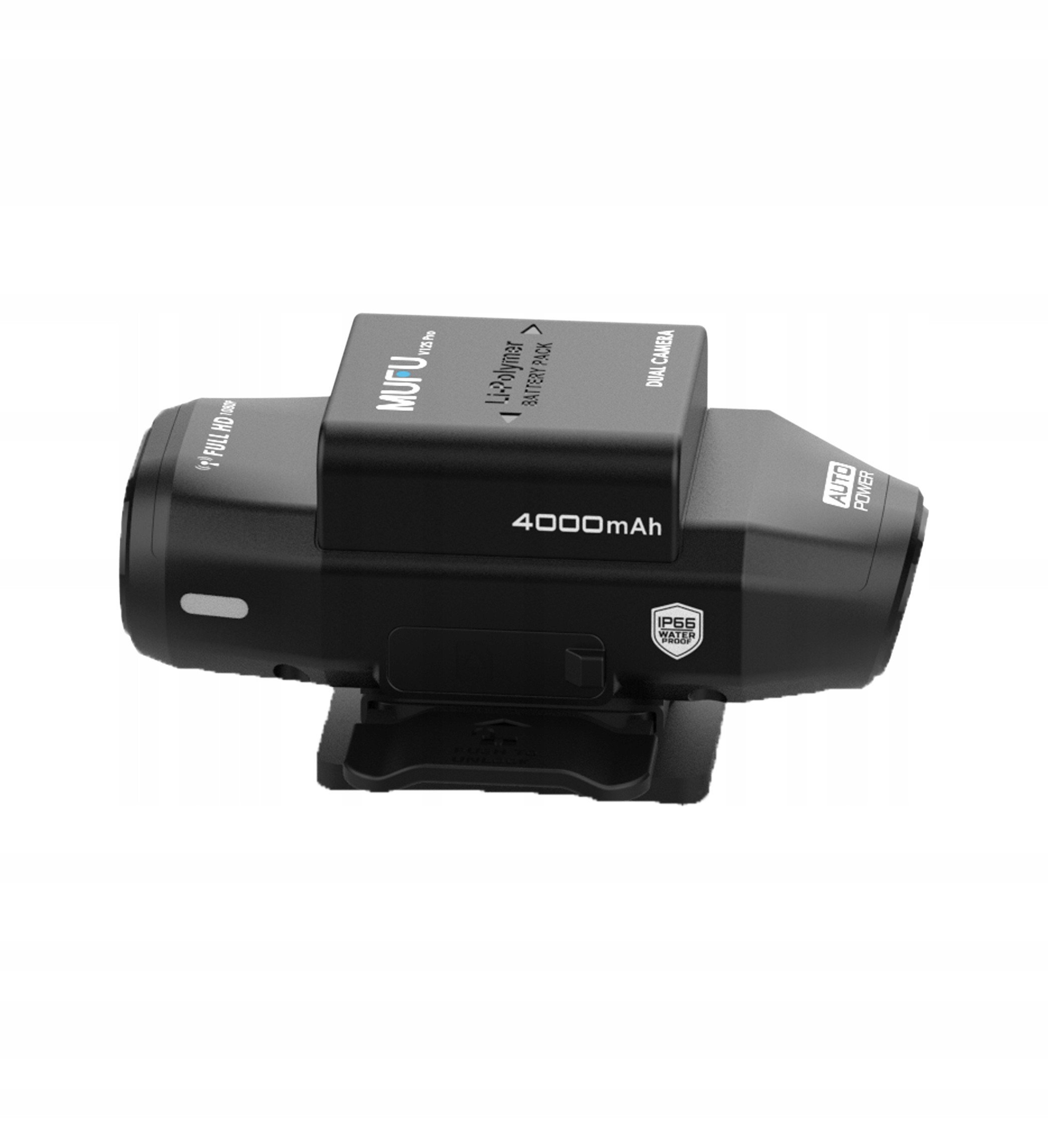 Kamerë dyfishe për motoçikletë Mufu V12S Pro, Full HD 1080p, WiFi, e zezë