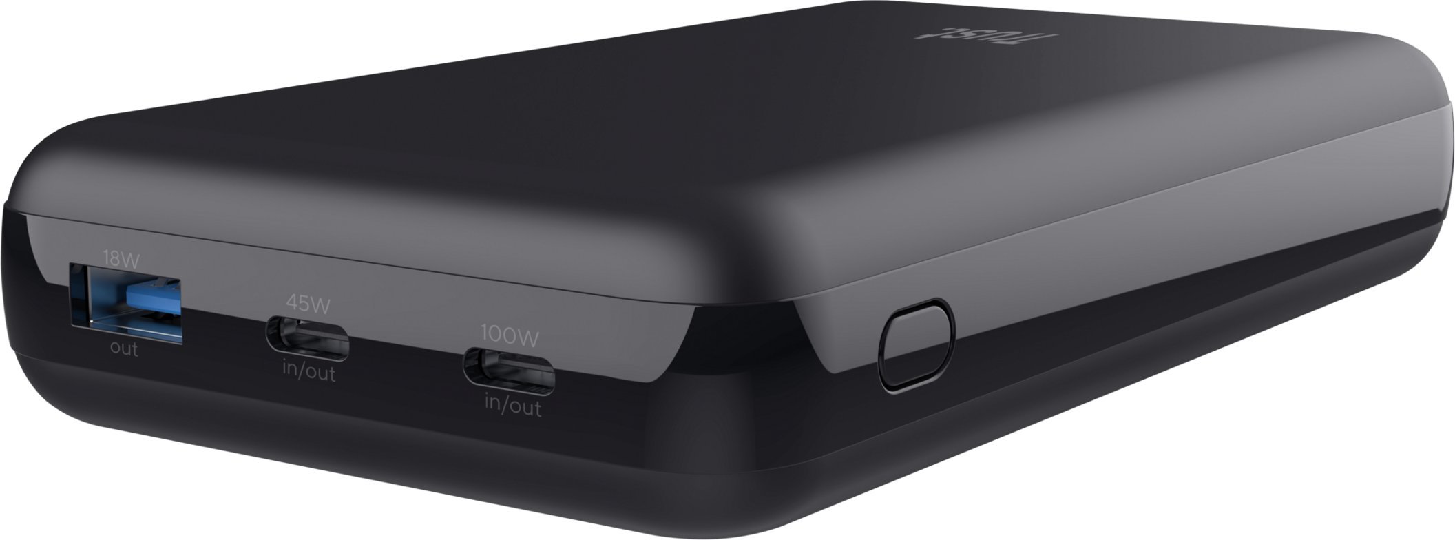 Powerbank Trust Laro, 100W, 2x USB-C 1x USB-A, i zi