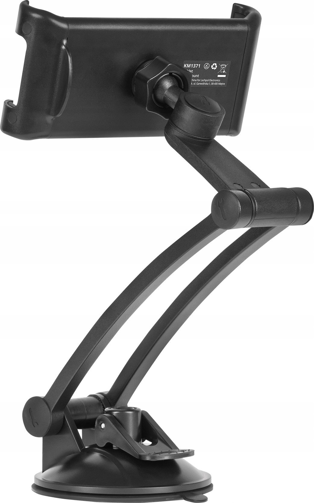 Универзален држач за таблет Kruger&amp;Matz KM1371, рака 24 cm, ротација 360°, црна