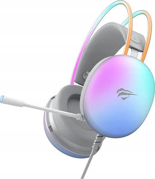 Kufje gaming Havit H2037d, me mikrofon, me dhe pa tela, të bardha