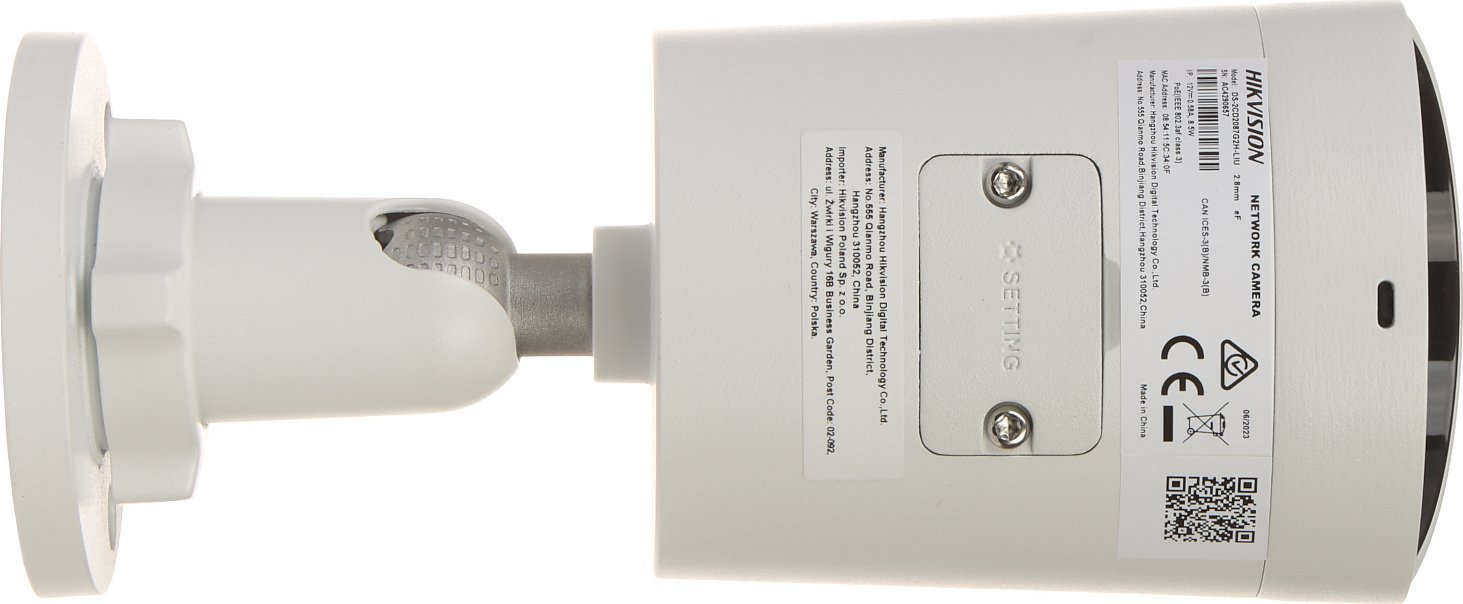 Kamerë IP Hikvision DS-2CD2047G2H-LI, 4MP, 2.8mm, IP67, e bardhë