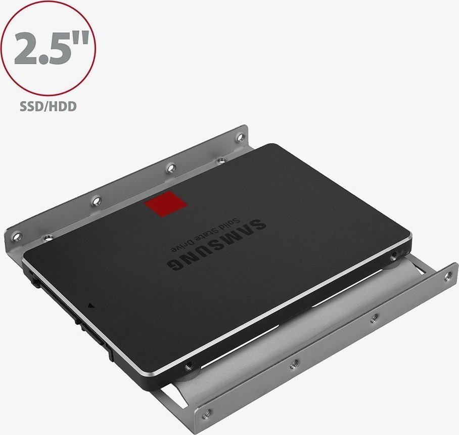 Adapter montimi Axagon RHD-125S, për disk 2.5" në slot 3.5", metalik, i zi