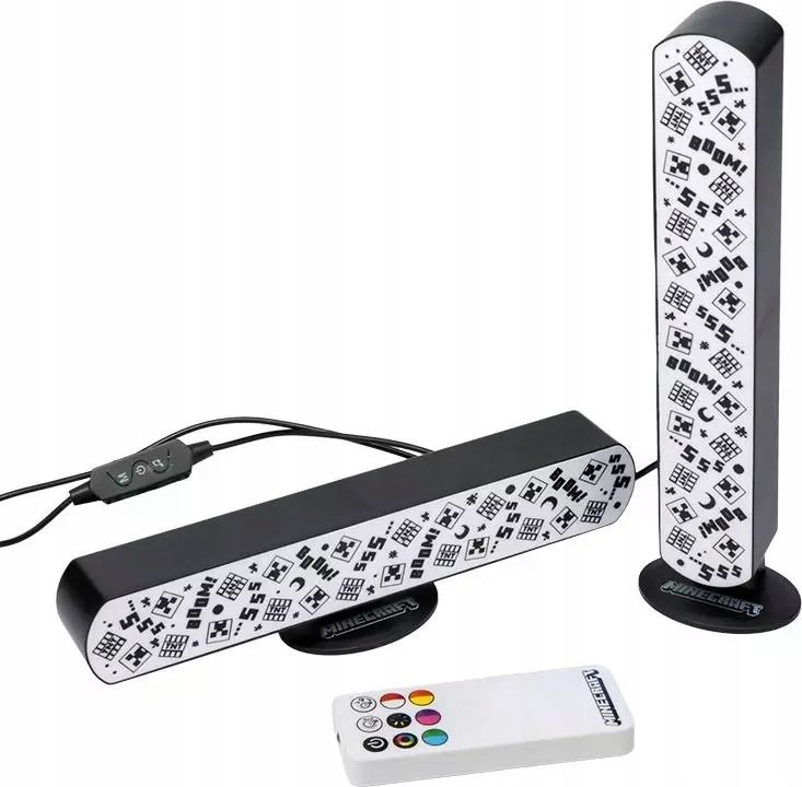 Set drita LED Minecraft Light Bar, 2 copë, me telekomandë, shumëngjyrëshe