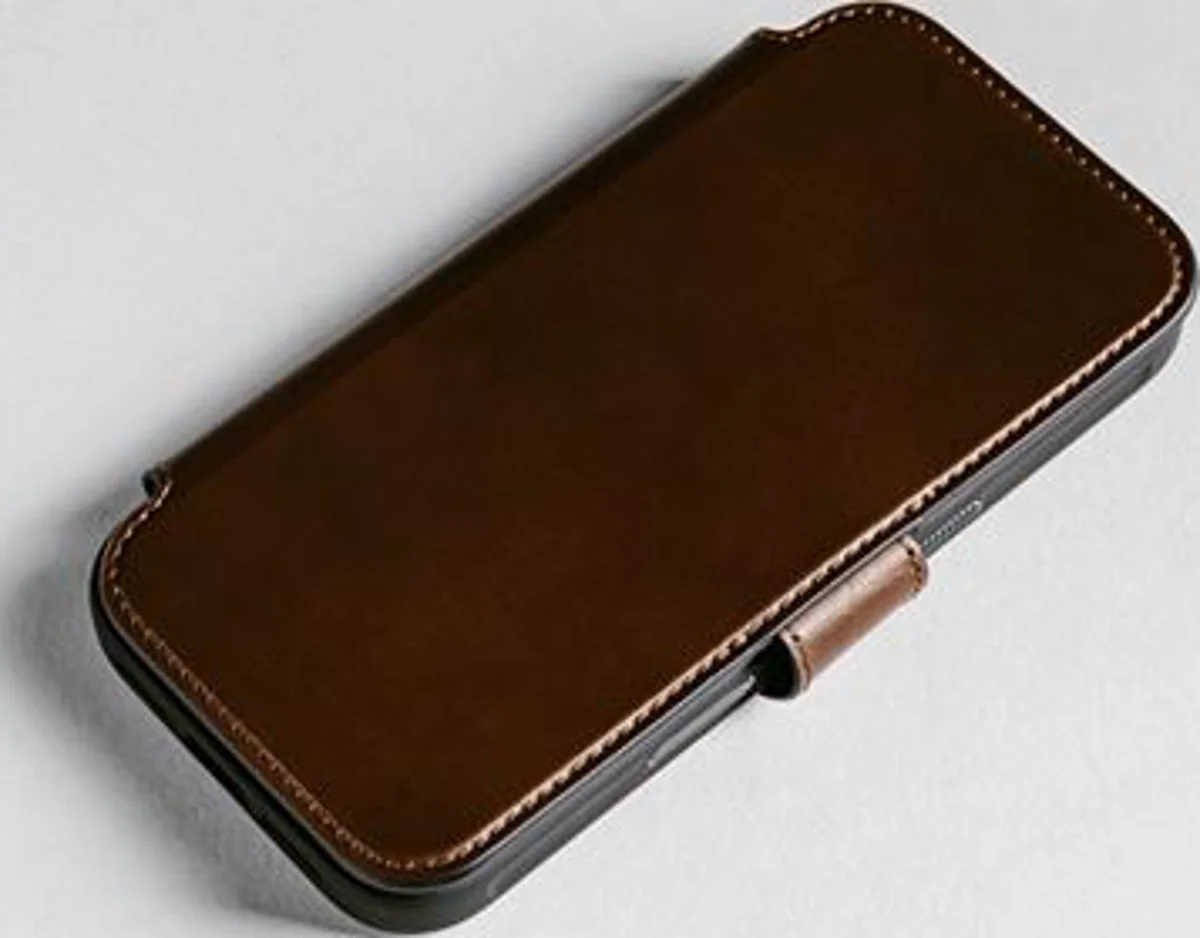 Këllëf folio Nomad Modern Leather, për iPhone 17 Pro, lëkurë Horween, kafe rustic