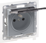 Prizë elektrike Legrand SUNO 721386, 16A, IP44, gri alumini