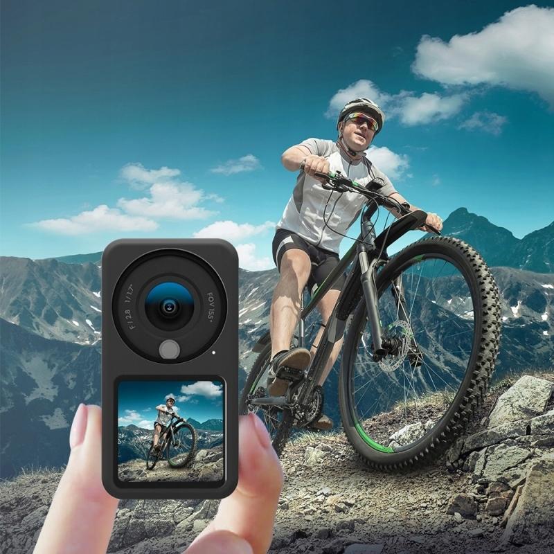 Куќиште од силикон Puluz PU573B за DJI Action 2 Power Combo, заштитно, црно