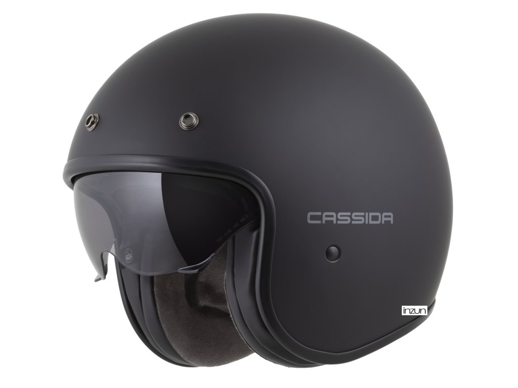 Kaskë moto CASSIDA Oxygen 2.0 Solid, e hapur, polikarbonat, e zezë mat gri e errët