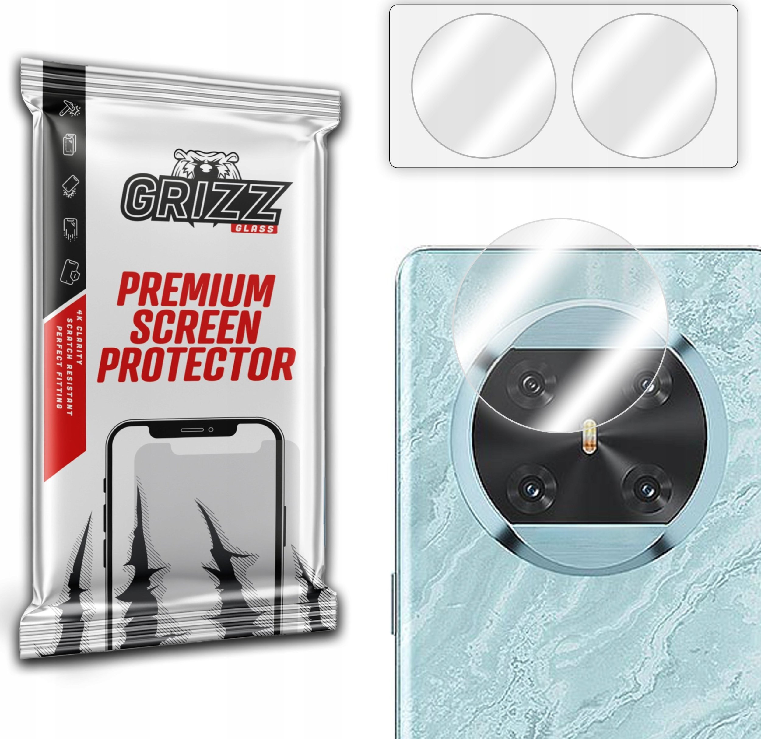 Заштитно стакло за камера Cubot X90, сет 2 парчиња, проѕирно