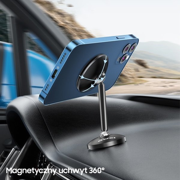 Магнетен држач за автомобил Awei X22, за контролна табла, универзален, црн