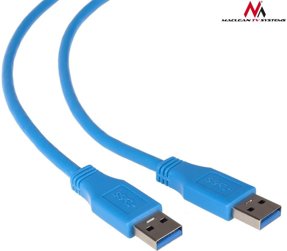 Kabllo USB Maclean MCTV-583, USB A në USB A, 3 m, blu