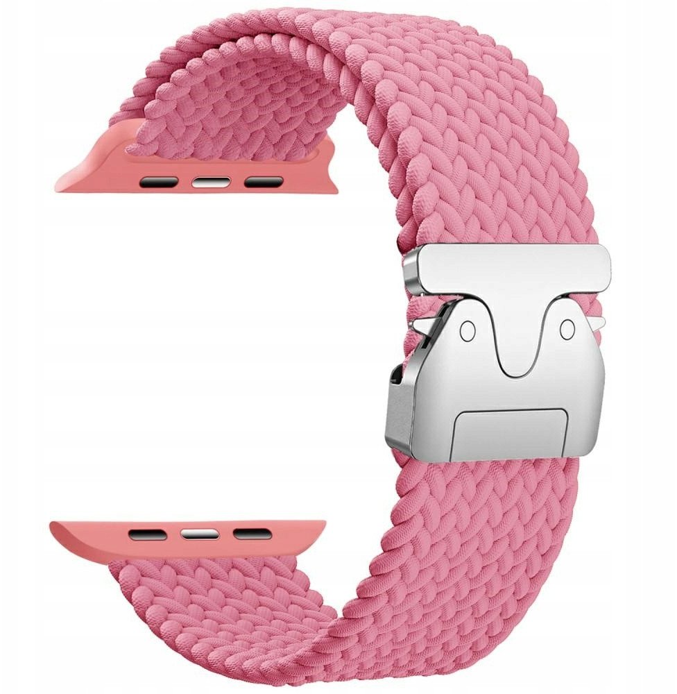 Rrip ore Beline Woven Nylon Parachute për Apple Watch 42 44 45 49mm, najlon, rozë