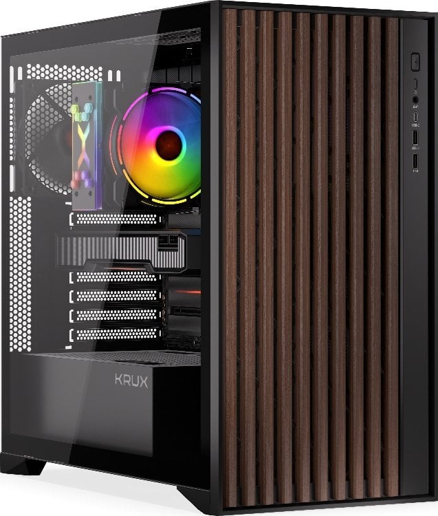 Kutia kompjuterike Krux Tower, ATX, tower, e zezë