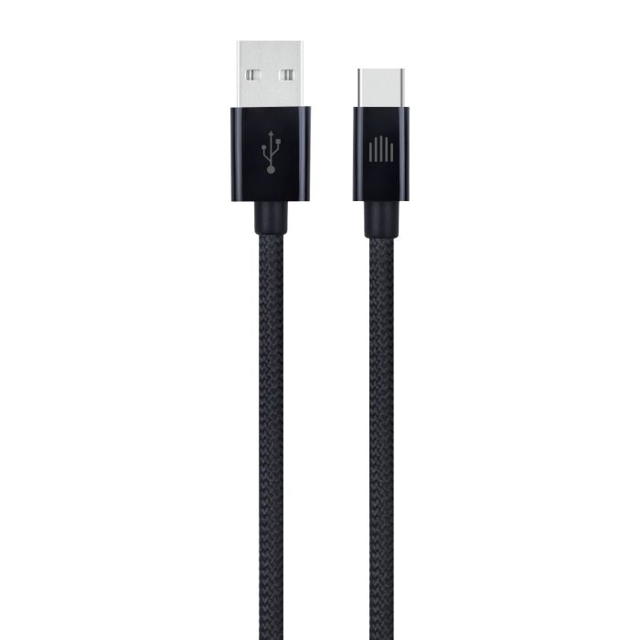 Dviced Cable USB-A To USB-C Nylon Textile 1,25M, Black