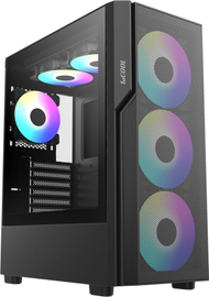 Kasedë PC 1stCOOL Gamer 5, ATX mid tower, 3 ftohës ARGB, USB 3.0 dhe USB C, e zezë
