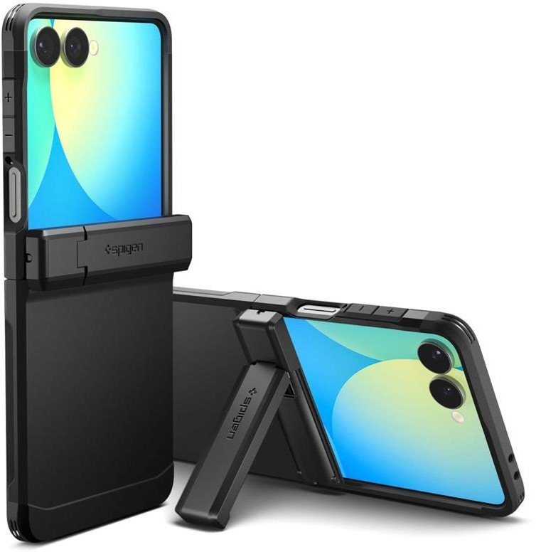 Mbështjellës telefoni Spigen Tough Armor Pro Mag MagSafe për Galaxy Z Flip 7, magnetik, i zi