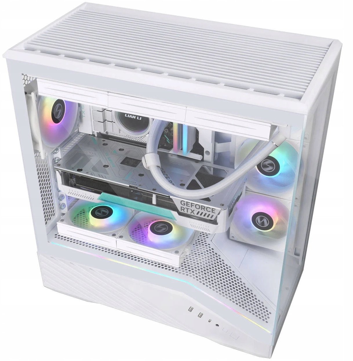 Kuti kompjuteri Lian Li Vector V100, mid tower, ARGB, e bardhë