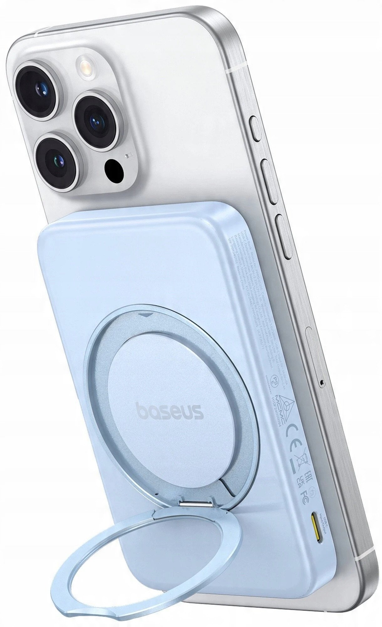 Power bank Baseus Bipow PicoGo Qi2, 5000mAh, karikim pa tel 15W, i zi