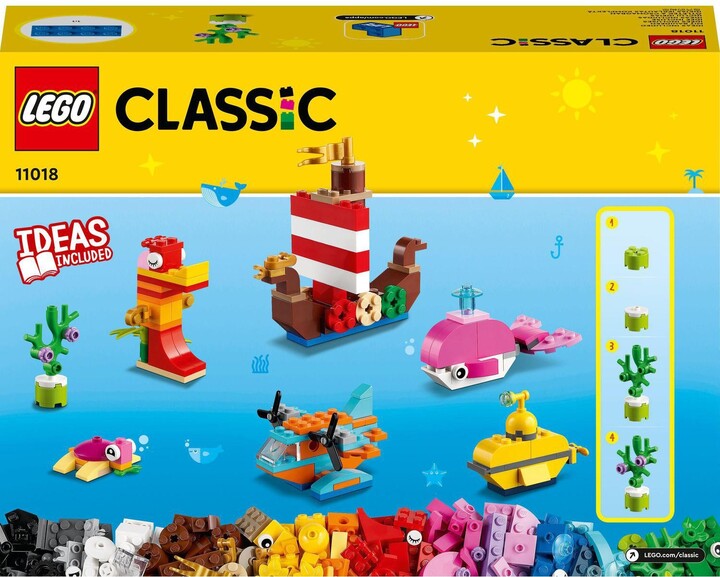 Set LEGO® Classic 11018 Creative fun in the ocean, 333 pjesë