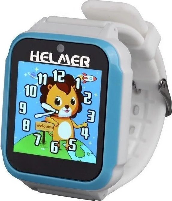 Smartwatch Helmer KW 801 Kk, ekran 1.54", pedometër, i bardhë blu