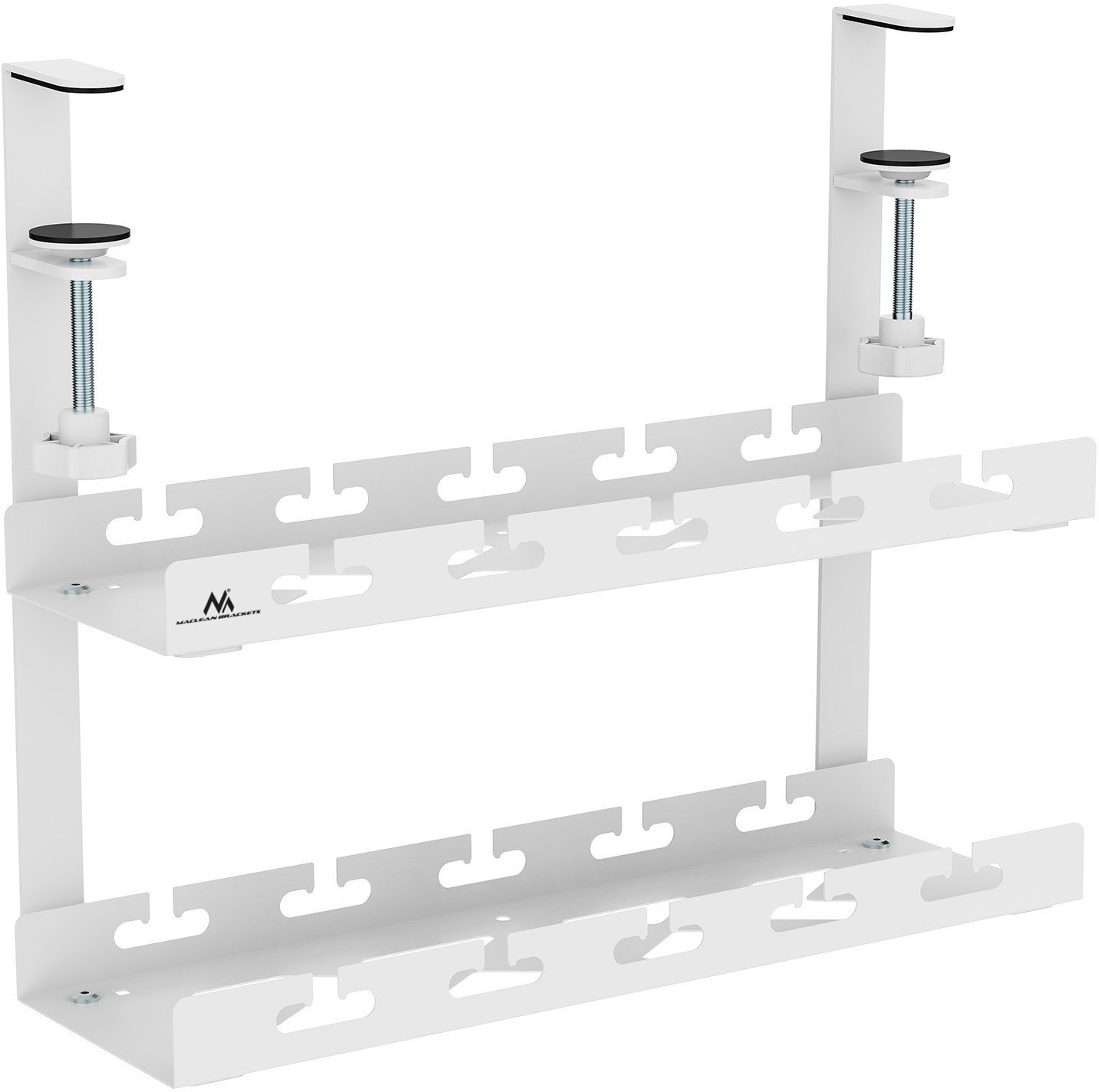 Organizues kabllosh Under-Desk Cable Strip, 2 nivele, 400mm, deri 5kg, i bardhë