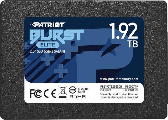 SSD диск Patriot Burst Elite 1.9, 2TB, 2.5" SATA III