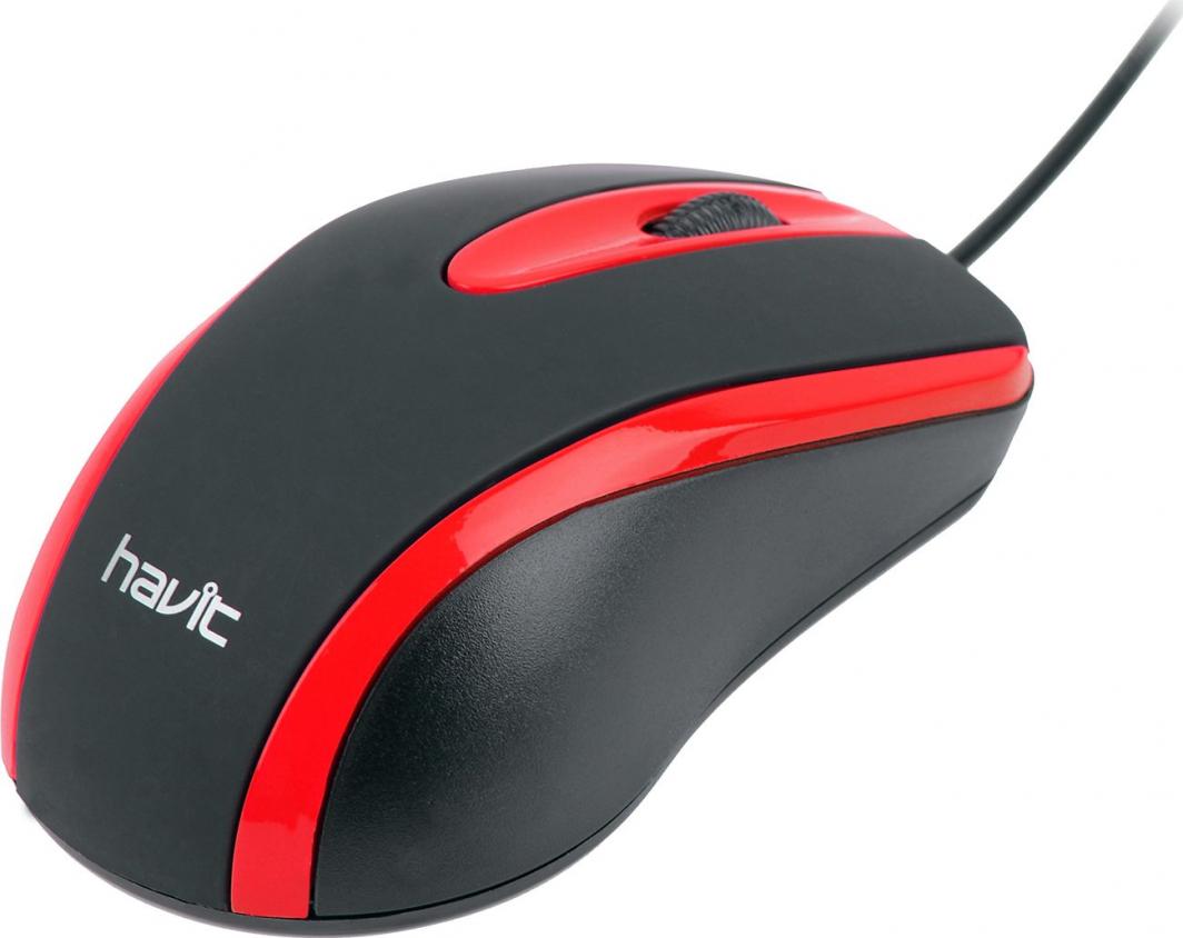 Maus Havit MS753, me kabllo, i zi/kuq