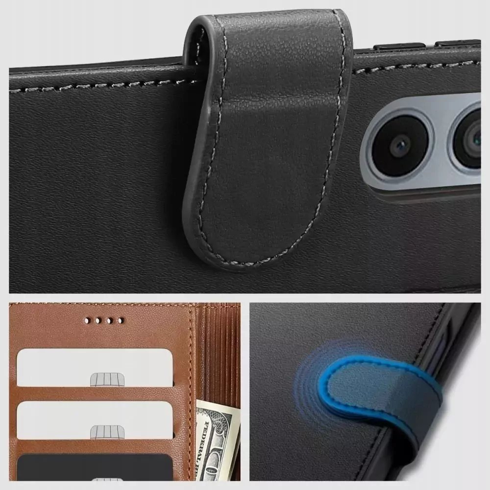 Mbulesë portofol PROTECT Wallet për Xiaomi Redmi Note 13 Pro Plus, me magnet, funksion mbajtëse, e zezë