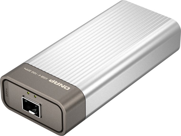 Adapter rrjeti QNAP USB 4 Type C në 10GbE SFP Plus, 10000 Mbit/s, gri