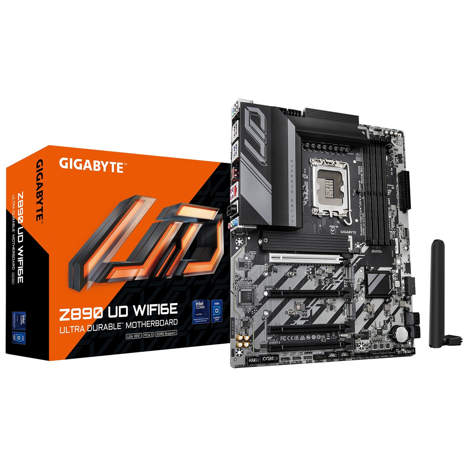 Pllakë amë Gigabyte Z890 UD WIFI6E, ATX, LGA 1851, DDR5 9200 MT/s, PCIe 5.0, e zezë
