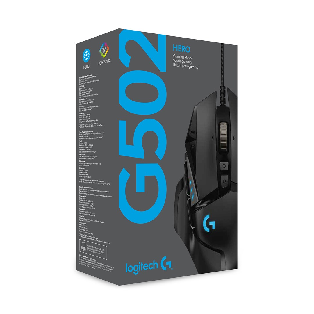 Maus Logitech G502, Gaming, USB Type-A, i zi