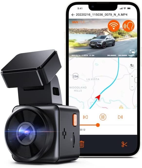 Regjistrues video Vantrue E1 LITE, 1080p, 160°, Wi-Fi, e zezë 