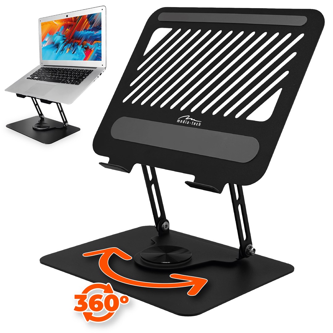 Mbajtëse rrotulluese laptopi Media-Tech MT2662, 10-17", i zi